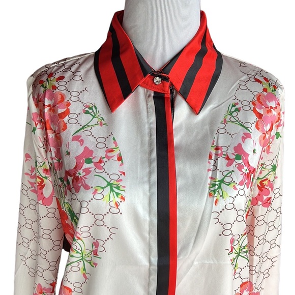 🔥HOT🔥Gucci Vintage Silk Floral Print Blouse❤️🔥 - Picture 2 of 8